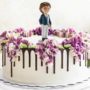 Communion Boy Cake Topper Blue Suit – 13cm