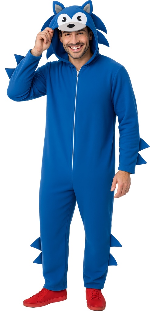 Unisex Sonic Onesie Costume - Adult Size Large (52-54)
