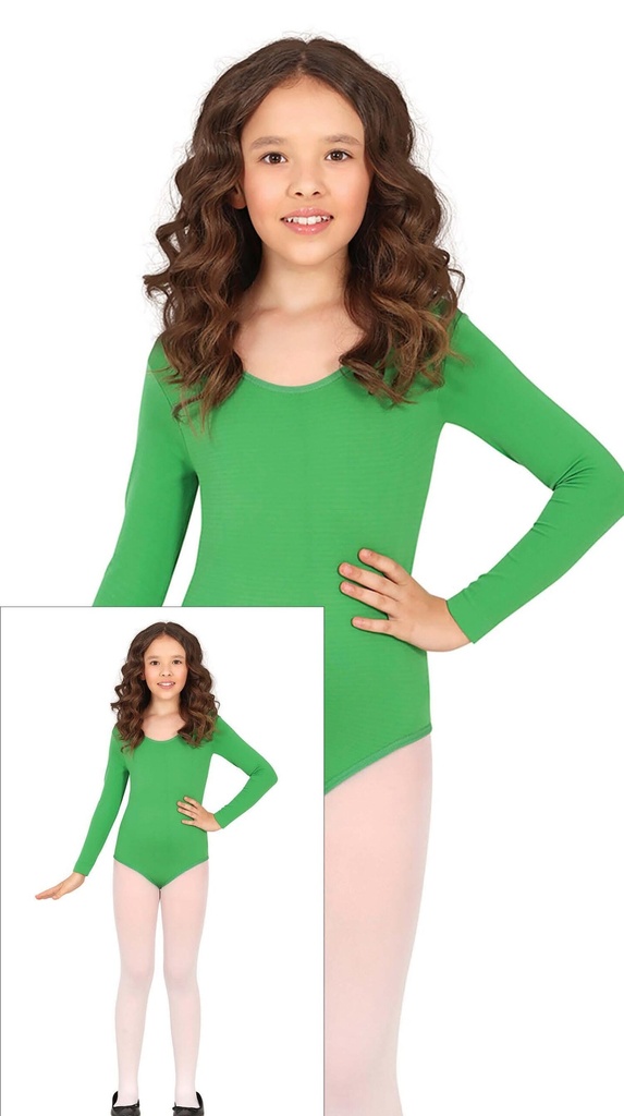 Long Sleeve Green Bodysuit - Age 9 to 12 Years