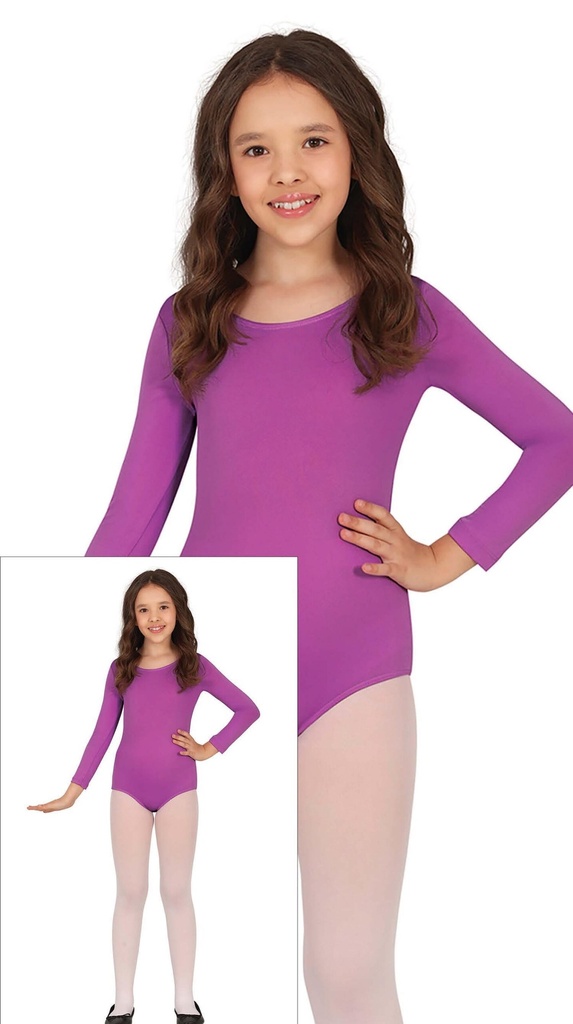 Long Sleeve Purple Bodysuit - Age 9 to 12 Years