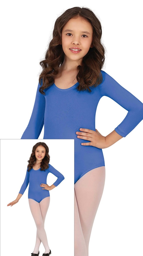 Long Sleeve Blue Bodysuit - Age 9 to 12 Years