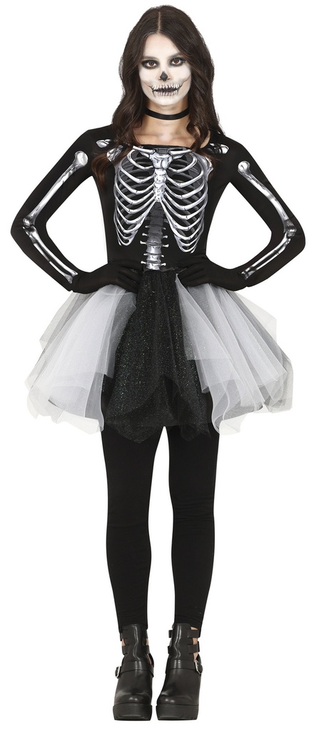 Skeleton Lady Skullina Costume - Age 14 to 16 Years (171cm)