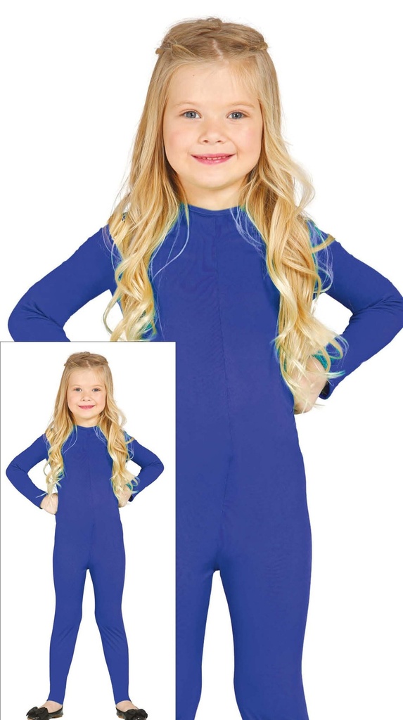 [82809] Child Spandex Bodysuit Navy Blue - Age 3 to 5 Years