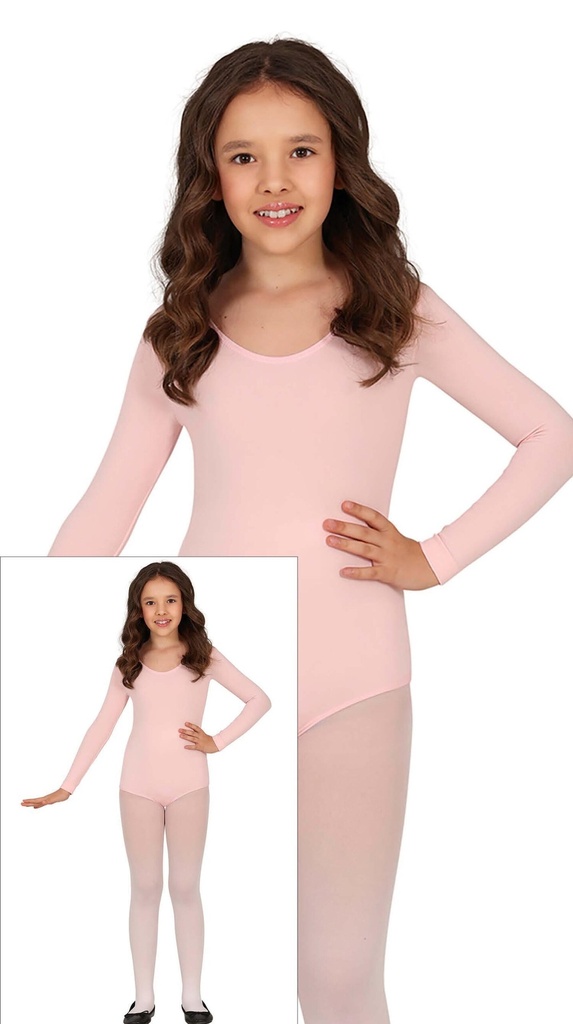Long Sleeve Pink Bodysuit - Age 3 to 5 Years