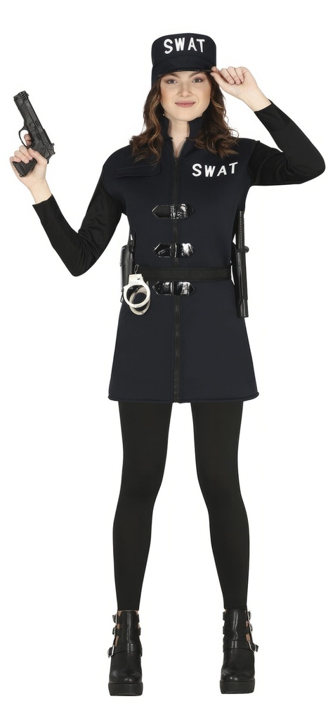 Swat Lady Teen Costume - Age 14 to 16 Years