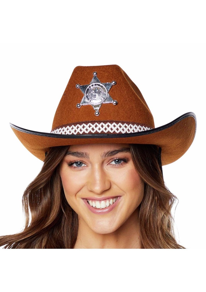 Sheriff Cowboy Hat - Adult One size