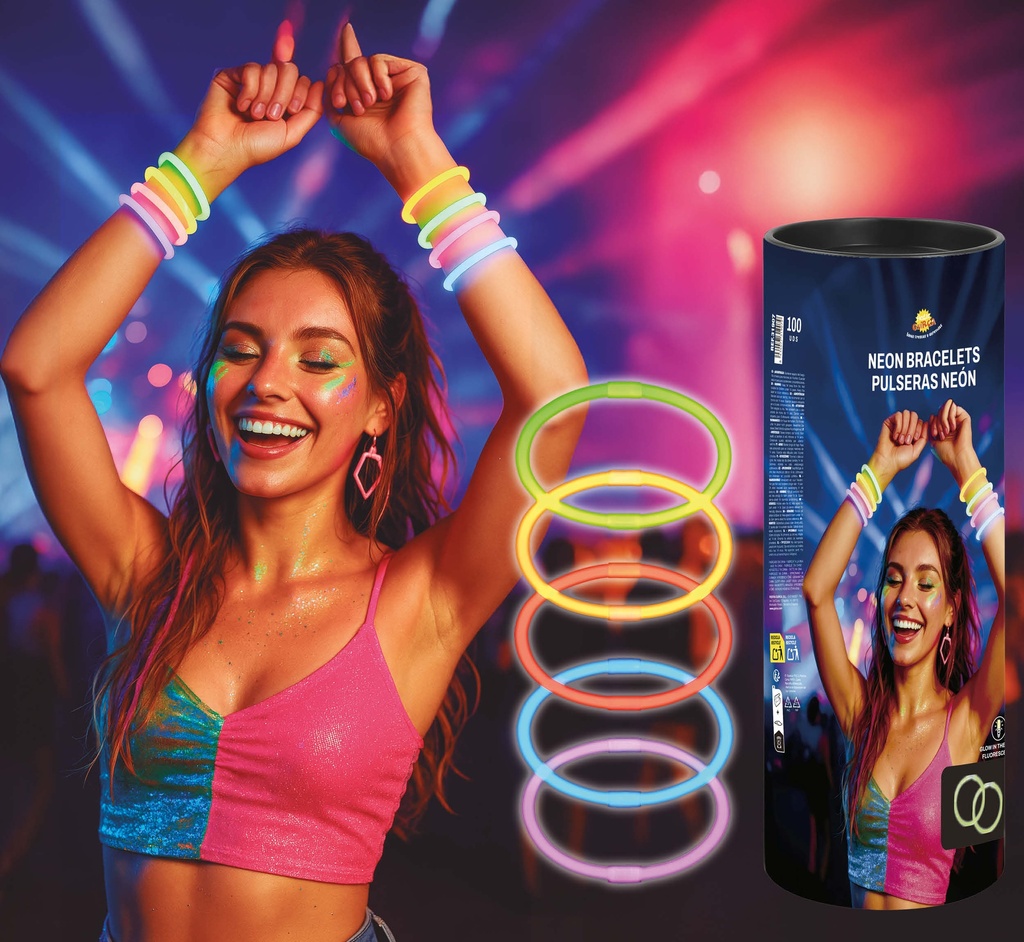 [31907] Glow Stick Neon Bracelets - 100pk