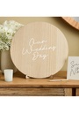 Wooden Our Wedding Day Guestbook & Sign Set
