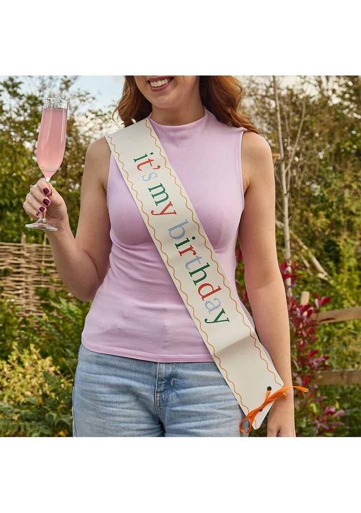 [HBGP308] It's My Birthday Paper Sash