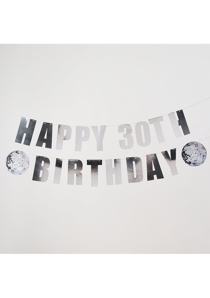 Disco Customisable Milestone Card Banner x2 - 2m