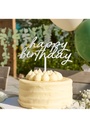 White Happy' Birthday Acrylic Cake Topper