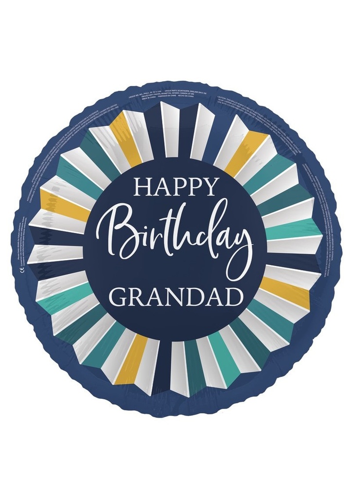 Happy Birthday Grandad 18 Inch Foil Balloon