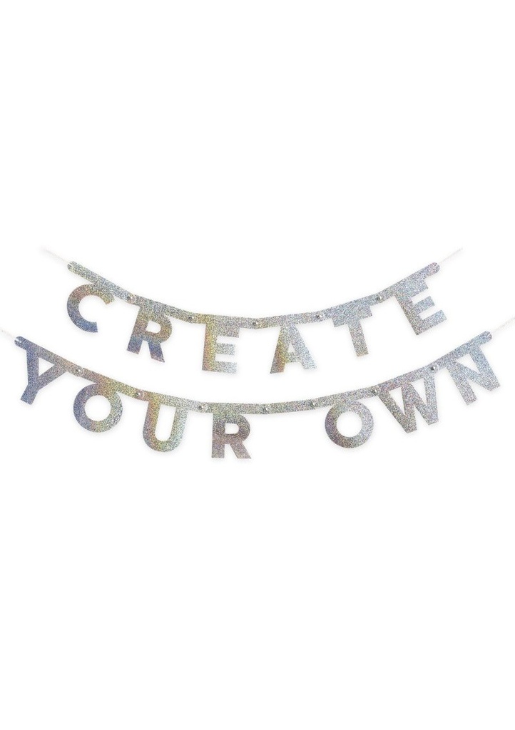 Foil Glitter Personalized Cutout Letter DIY Banner Kit