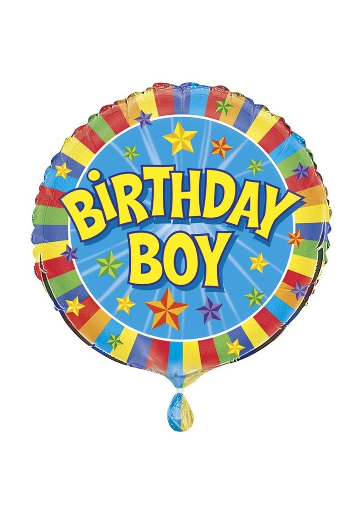 [53091] Birthday Boy Round 18 Inch Foil Balloon