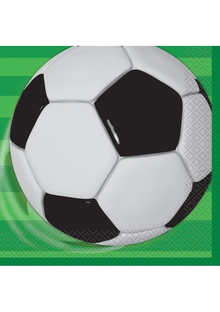 Football 3D Soccer Luncheon Napkins - 16pcs