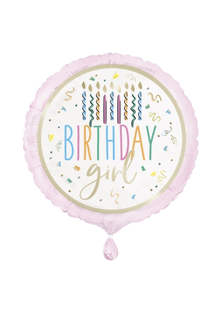 [81981] Birthday Girl Round 18 Inch Foil Balloon