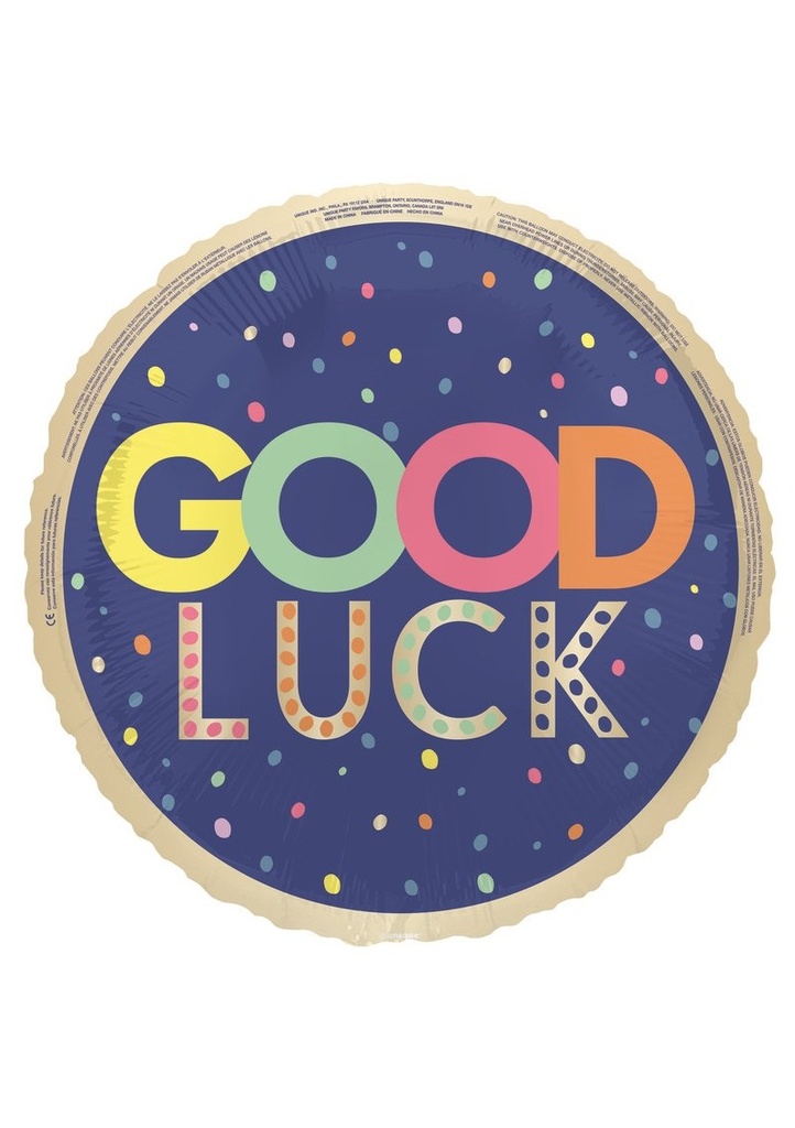 Good Luck Round 18 Inch Foil Balloon