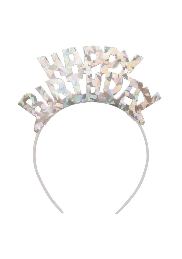 Happy Birthday Prismatic Tiara Headband