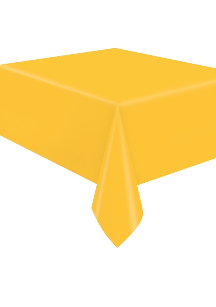 Rectangular Plastic Table Cover (54"x108") - Sunflower Yellow