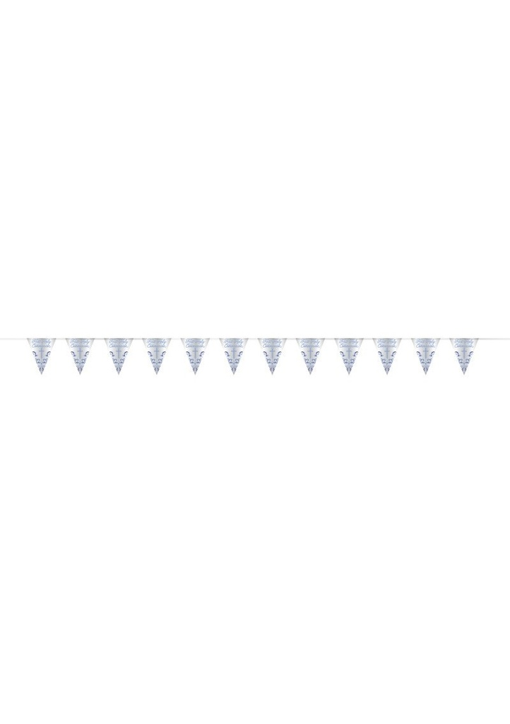 [82094] Blue Holy Cross First Holy Communion Foil Flag Banner - 9 ft (274cm)