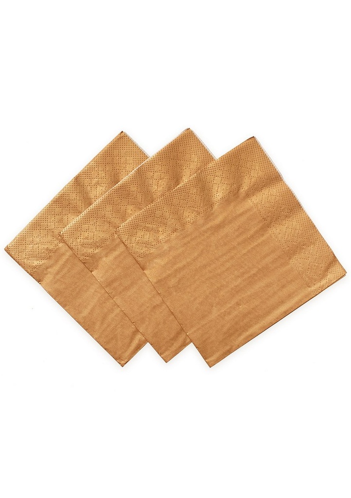 Napkins Luncheon Party 3-Ply 33x33cm 20pcs - Rose Gold