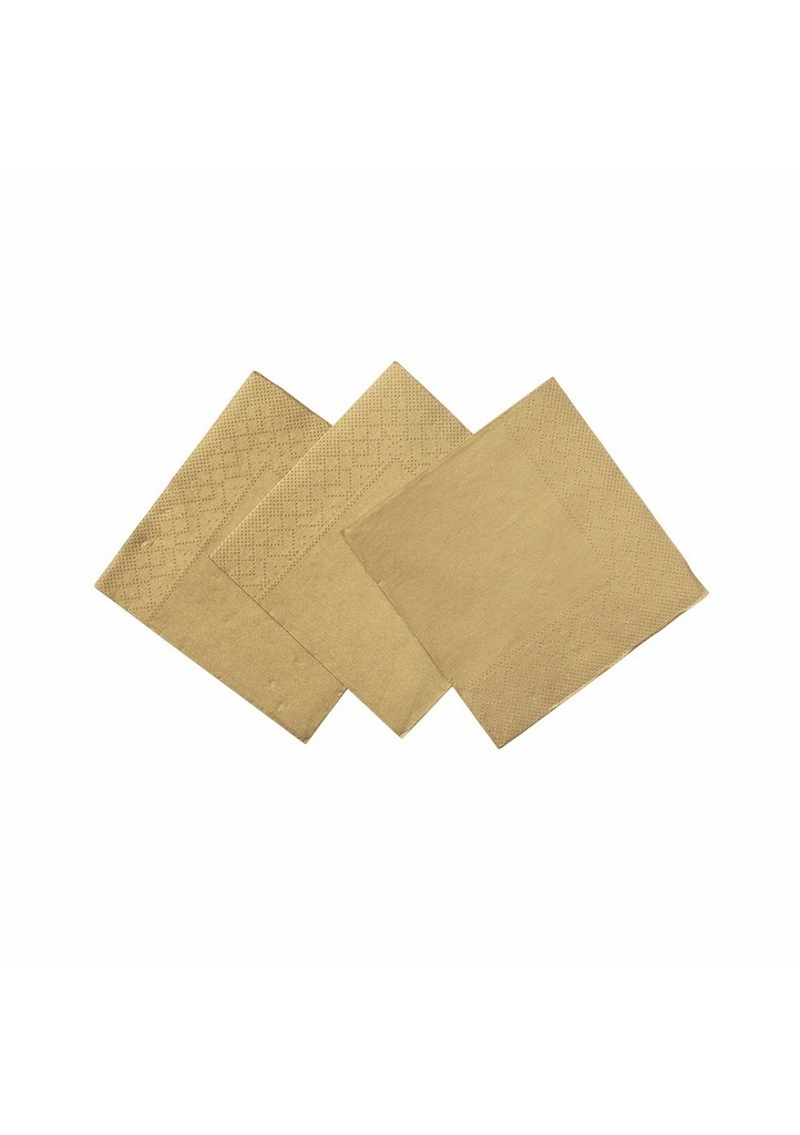 Napkins Cocktail Party 3-Ply 24x24cm 20pcs - Champagne