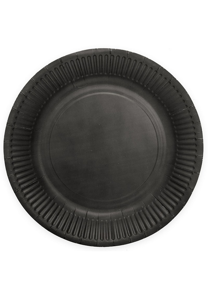 Party Paper Plates 23cm 8pcs - Black
