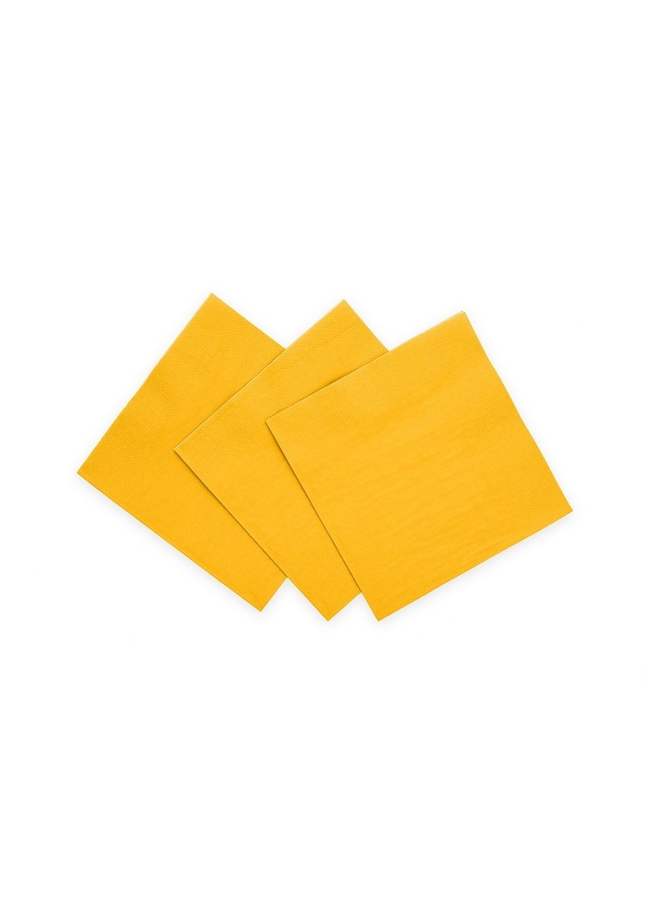[4093-1] Napkins Cocktail Party 3-Ply 24x24cm 20pcs - Yellow