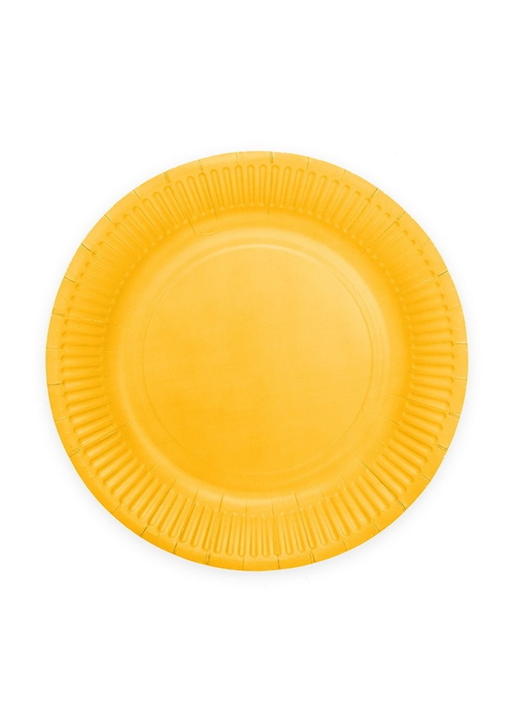 [4090-1] Party Paper Plates 18cm 8pcs - Yellow