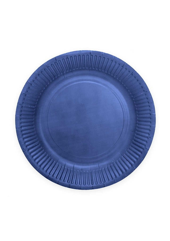 Party Paper Plates 18cm 8pcs - Dark blue