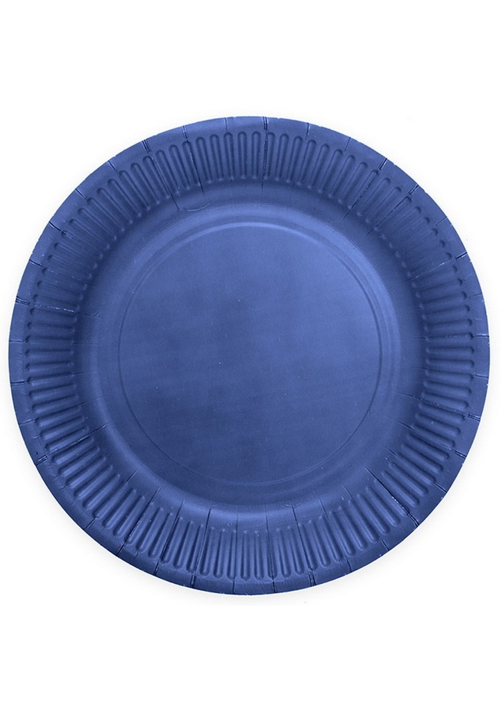 Party Paper Plates 23cm 8pcs - Dark blue