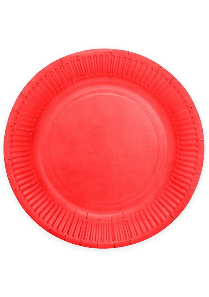 Party Paper Plates 23cm 8pcs - Red