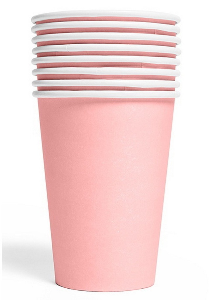 Party Paper Cups 210ml 8pcs - Pink