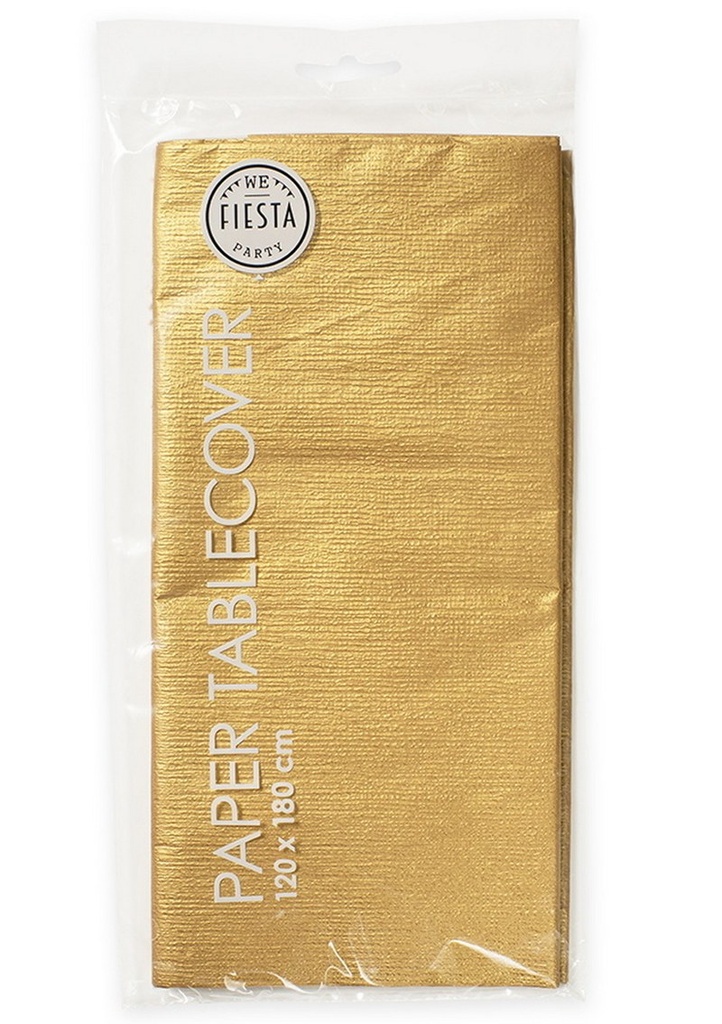 Party Paper Tablecover 120x180cm - Gold