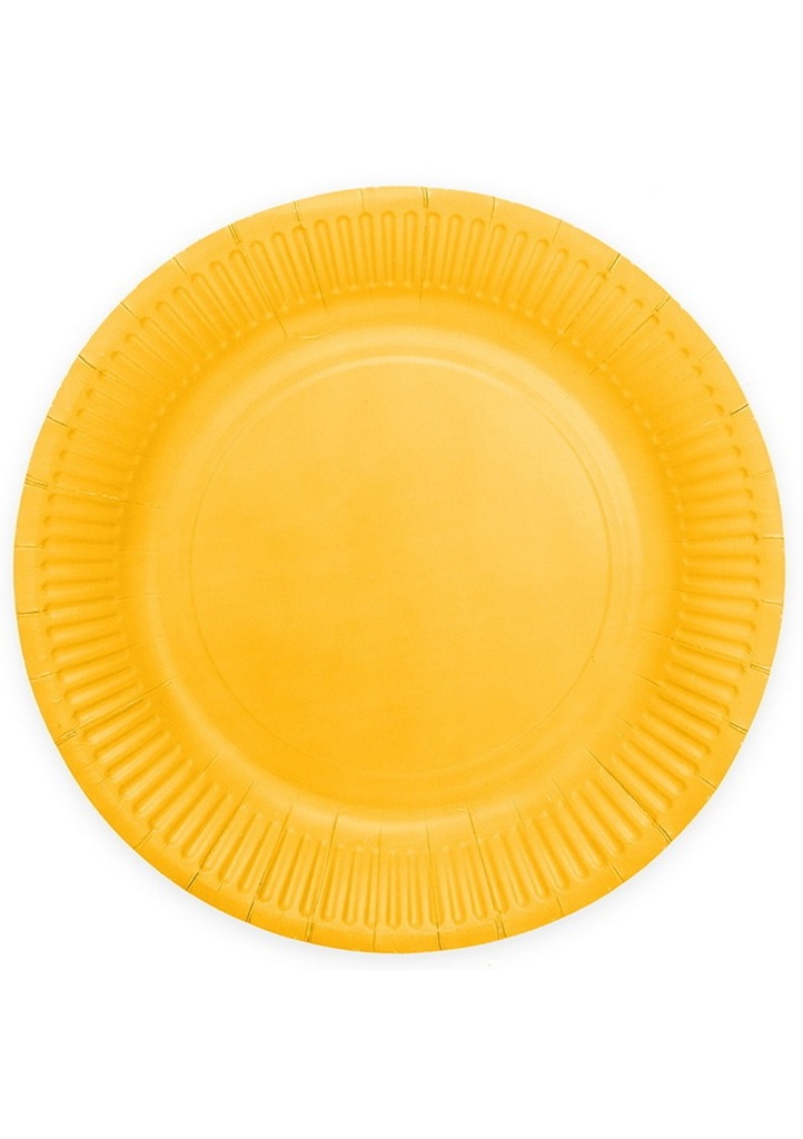 [4088] Party Paper Plates 23cm 8pcs - Yellow