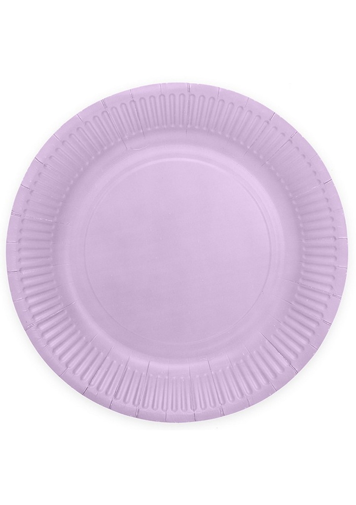 [4044] Party Paper Plates 23cm 8pcs - Lavender