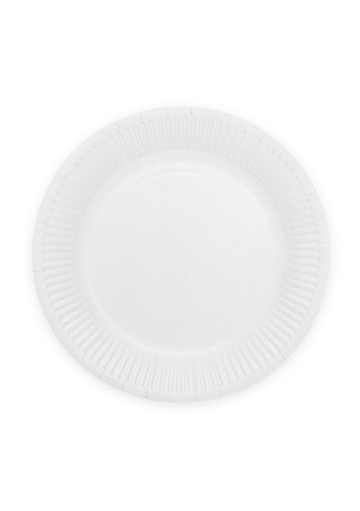 Party Paper Plates 18cm 8pcs - White