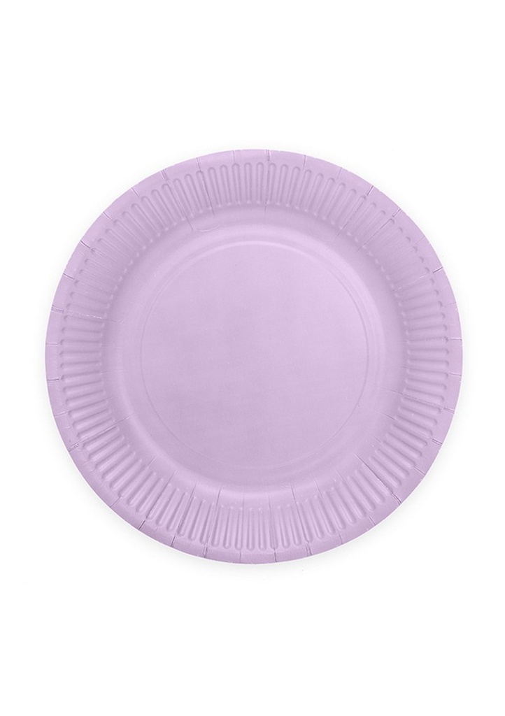 [4046] Party Paper Plates 18cm 8pcs - Lavender