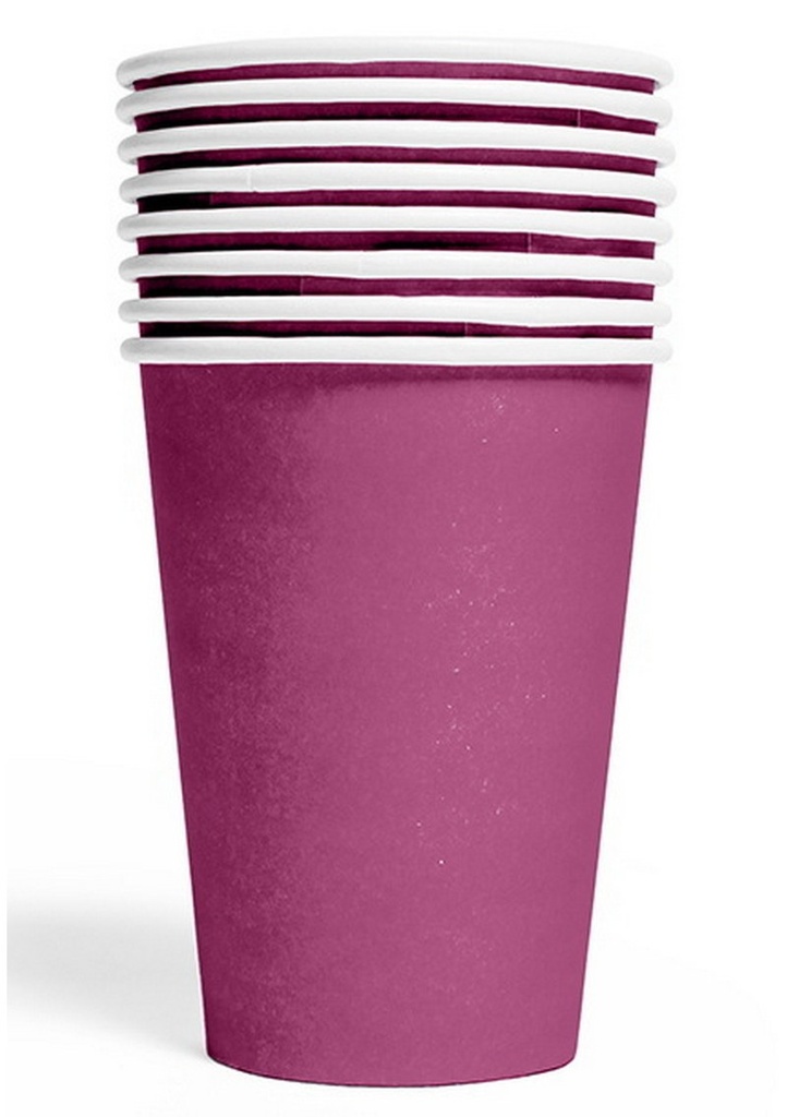 Party Paper Cups 210ml 8pcs - Purple