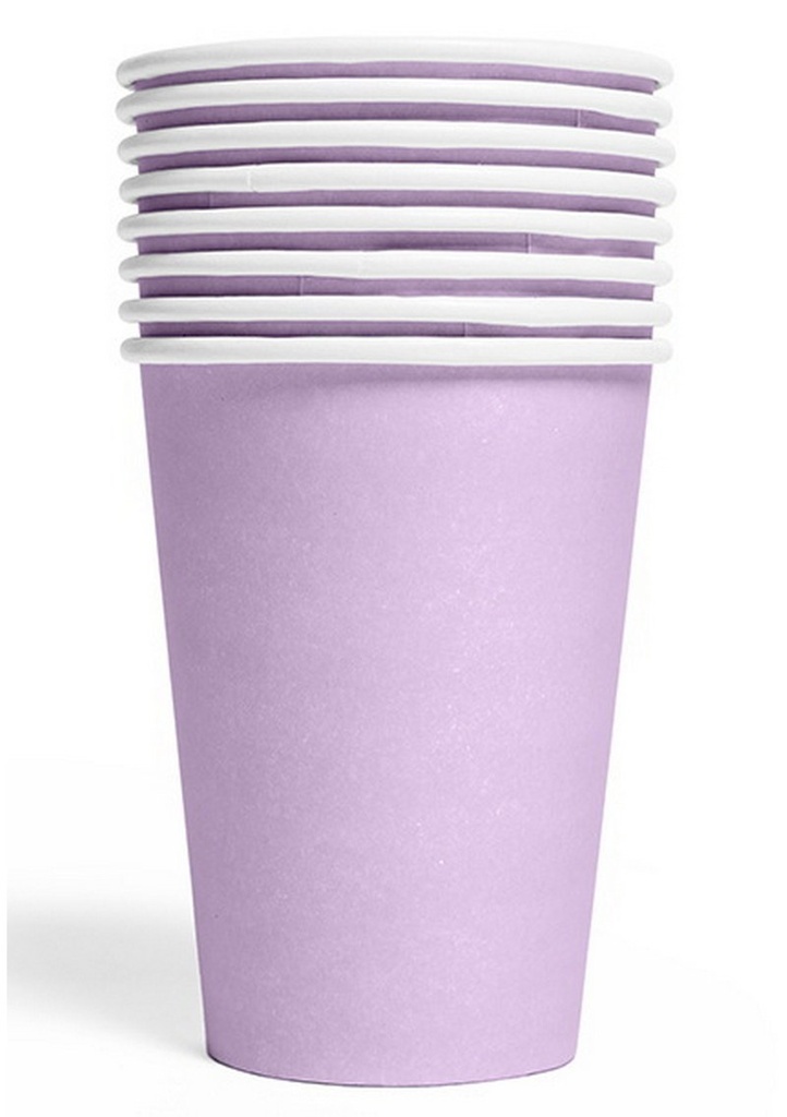 [4051] Party Paper Cups 210ml 8pcs - Lavender