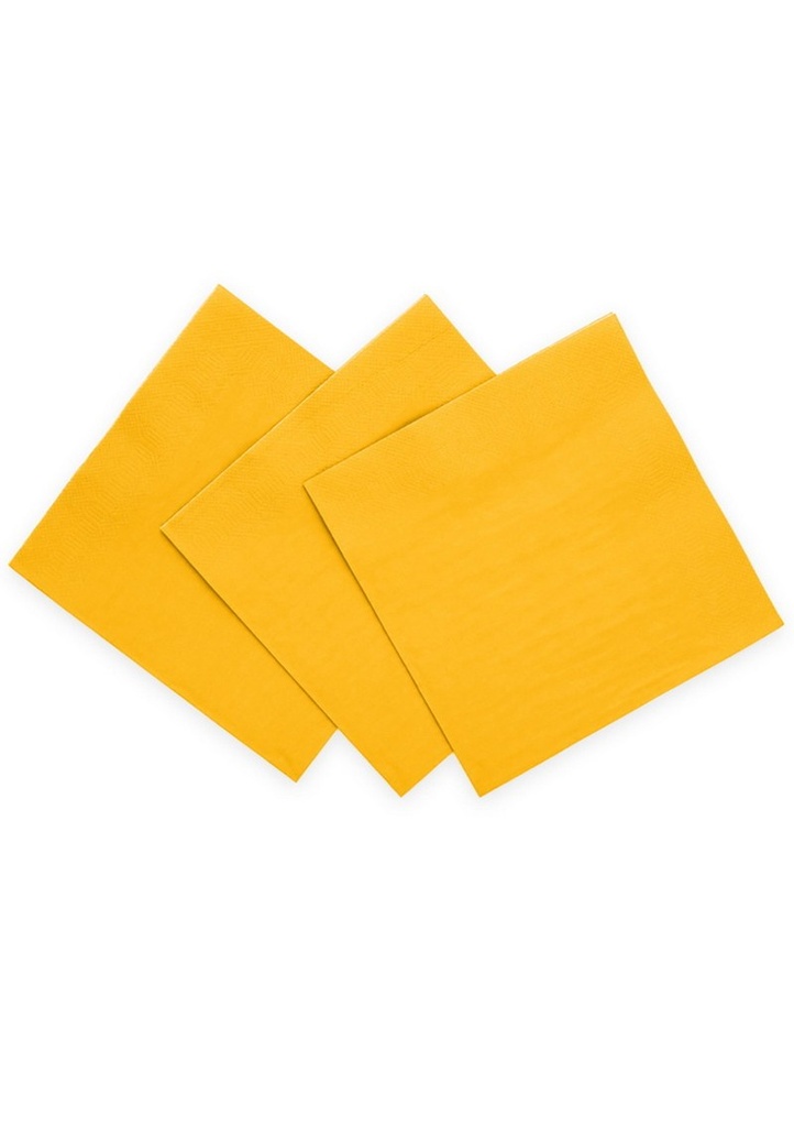 Napkins Luncheon Party 3-Ply 33x33cm 20pcs - Yellow