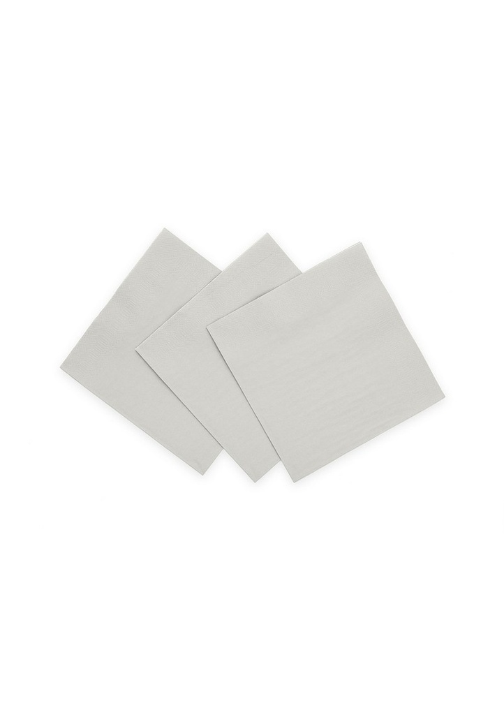 Napkins Cocktail Party 3-Ply 24x24cm 20pcs - Silver