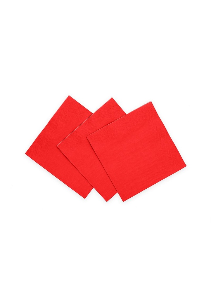 Napkins Cocktail Party 3-Ply 24x24cm 20pcs - Red