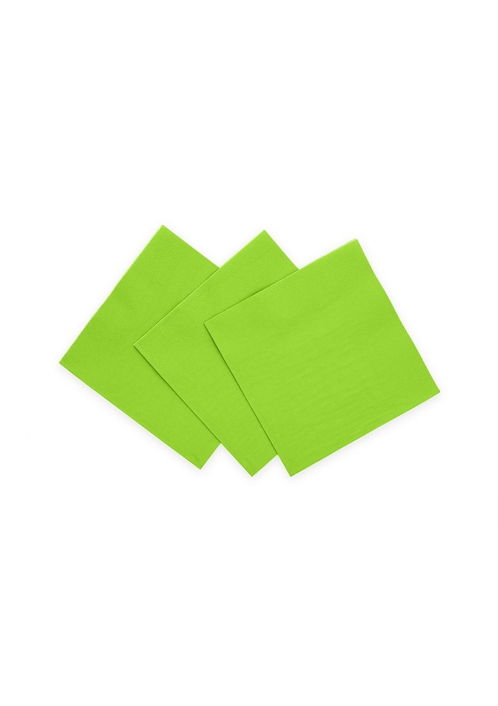 [4060] Napkins Cocktail Party 3-Ply 24x24cm 20pcs - Lime green