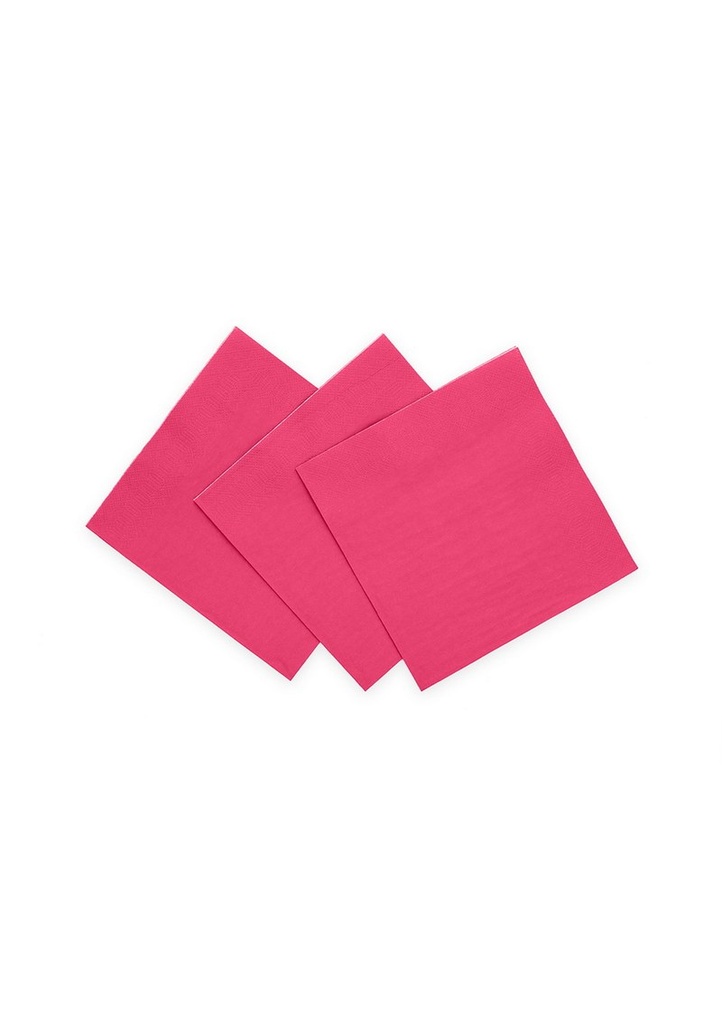 Napkins Cocktail Party 3-Ply 24x24cm 20pcs - Hot pink
