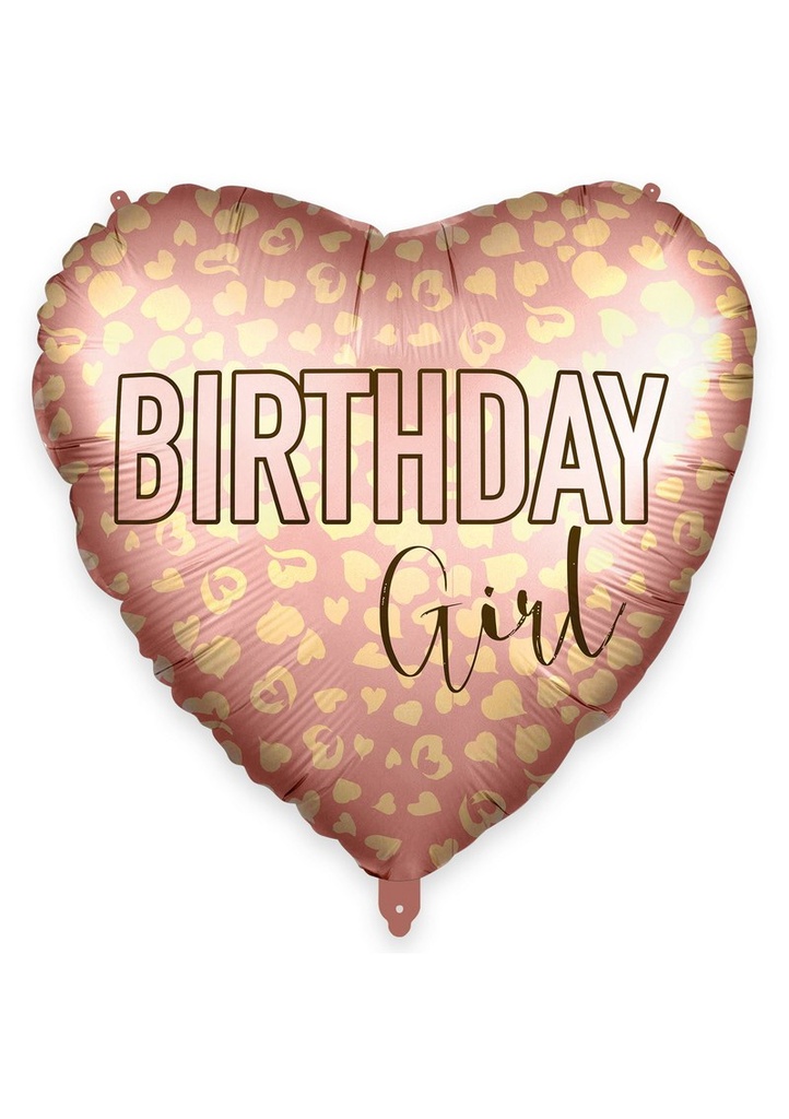 [96357] Birthday Girl Animal Print Foil Balloon 18"/46cm - 1pk