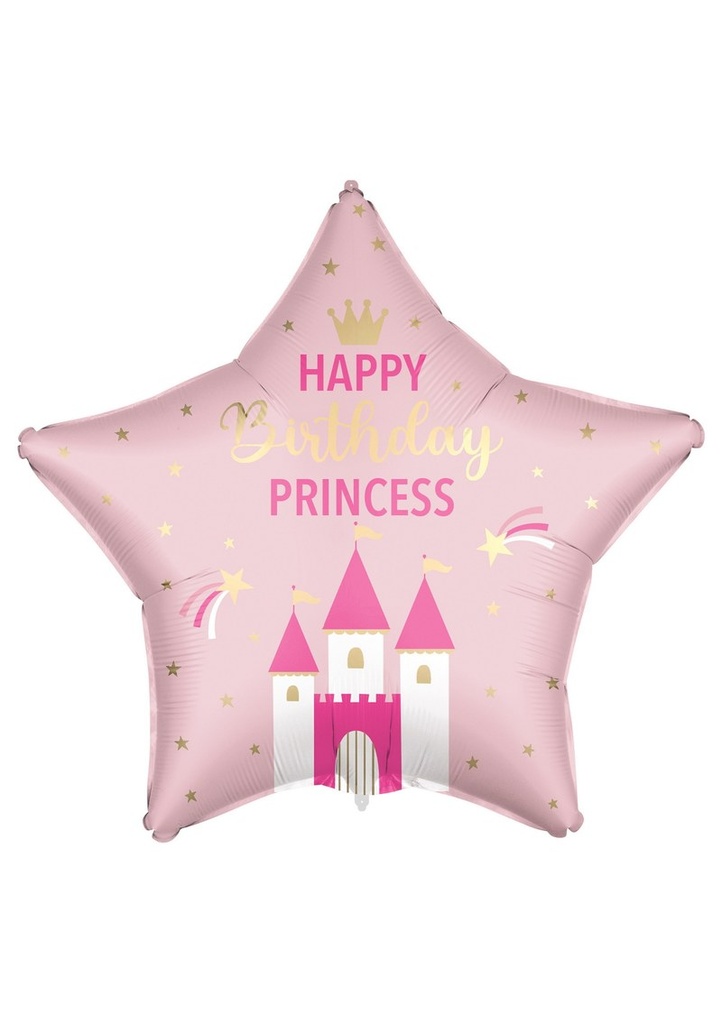 Happy Birthday Princess Foil Balloon 18"/46cm - 1pk