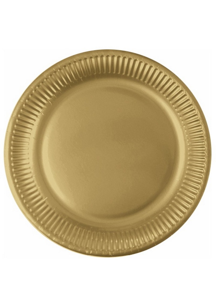 [96789] Gold FSC Paper Plates Next Generation 23cm - 8pk