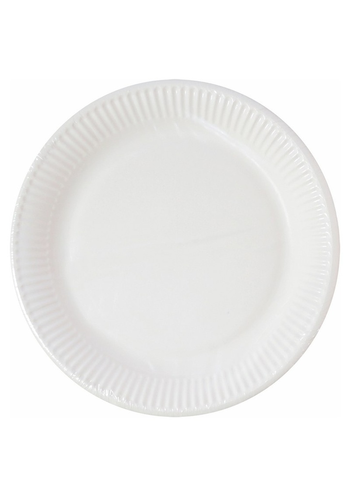 White Paper Plates 23cm Compostable Certified - 10pk