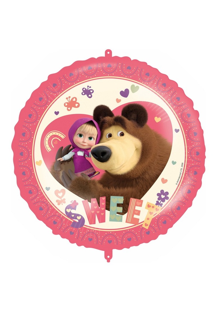 Masha Sweet Heart Foil Balloon 46cm - 1pk